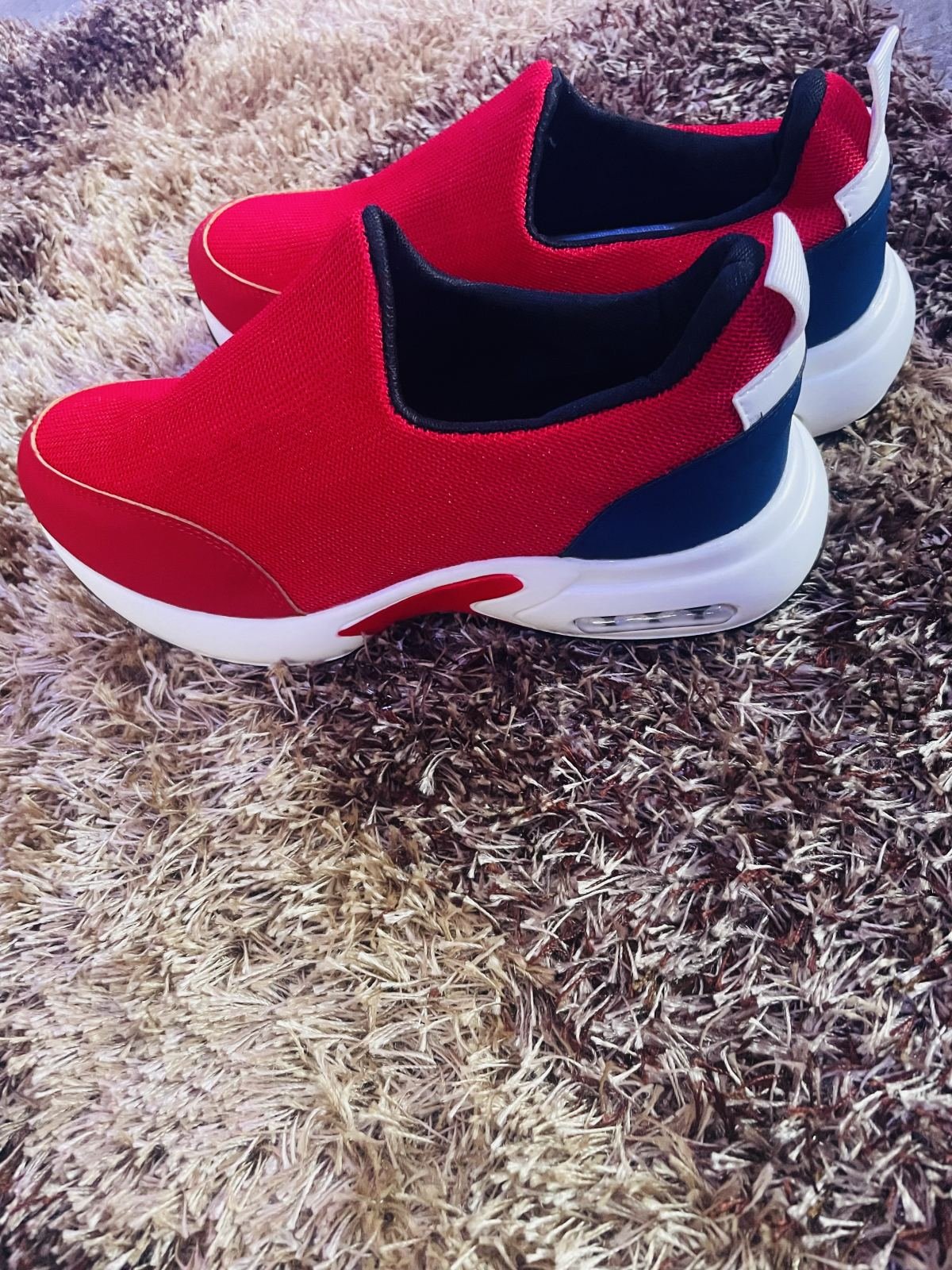 Red & Navy Air Cushion Slip-On Sneaker for sale in Ghana