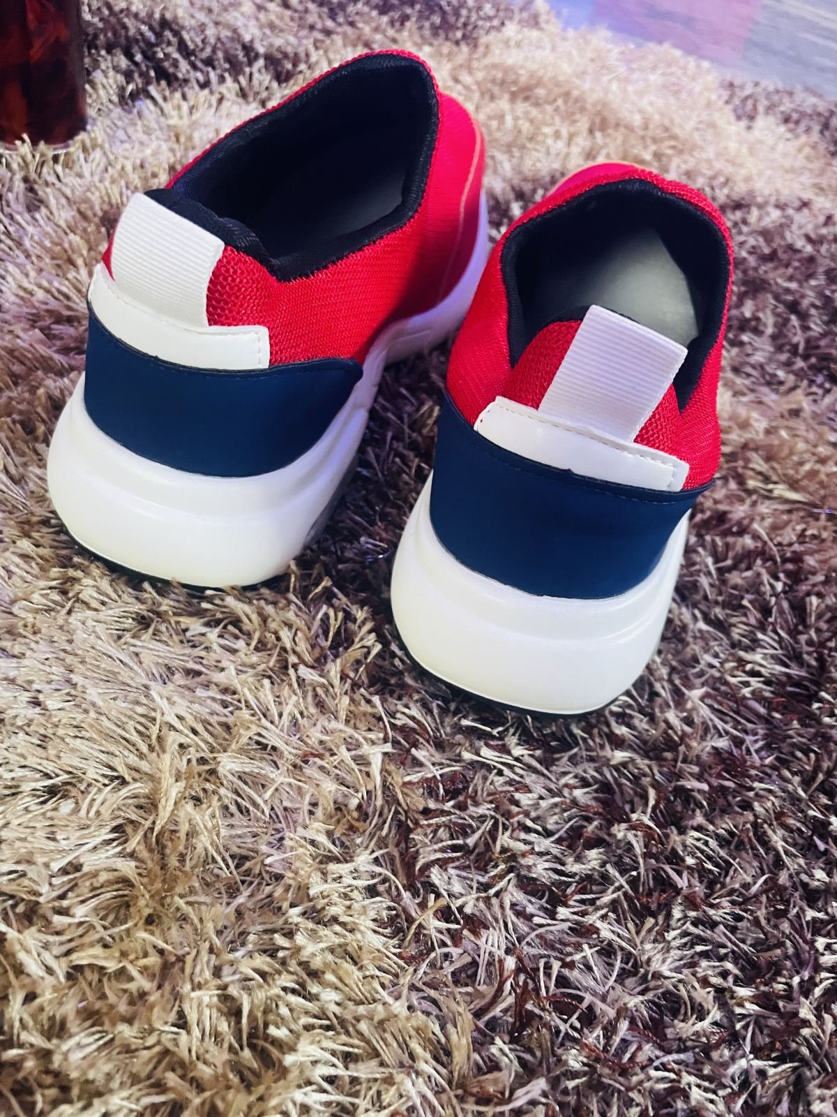 Red & Navy Air Cushion Slip-On Sneaker - Image 4