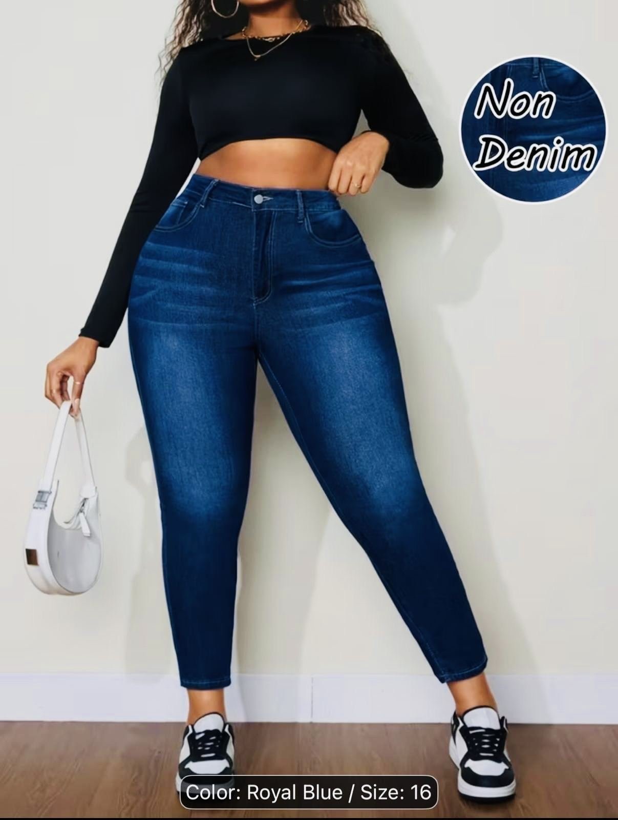 Women's High-Waist Non-Denim Stretch Jeggings for sale in Ghana